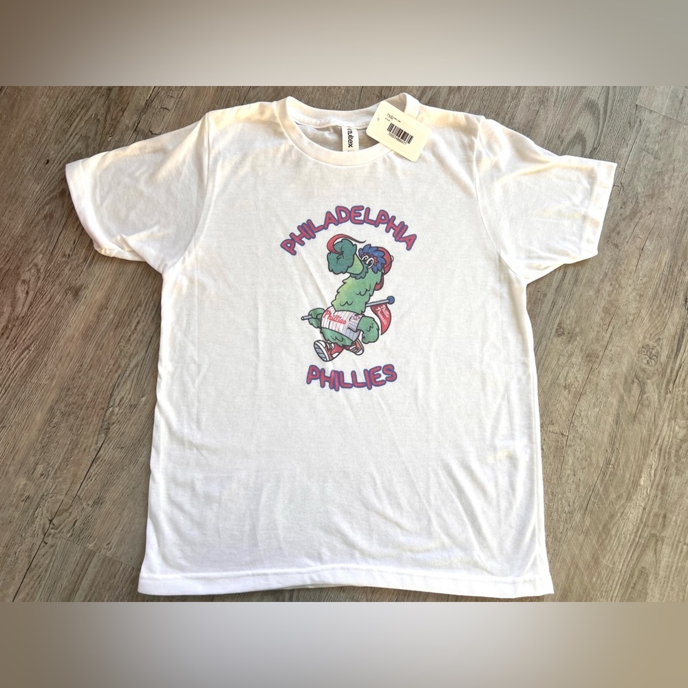 Philadelphia Phillies Phanatic Graphic Tee - White with Green & Pink Logo